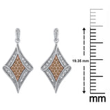 10K White and Rose Gold~Brown and White Diamond
