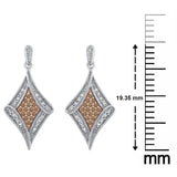 10K White and Rose Gold~Brown and White Diamond
