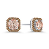 10K White Gold~Brown Diamond