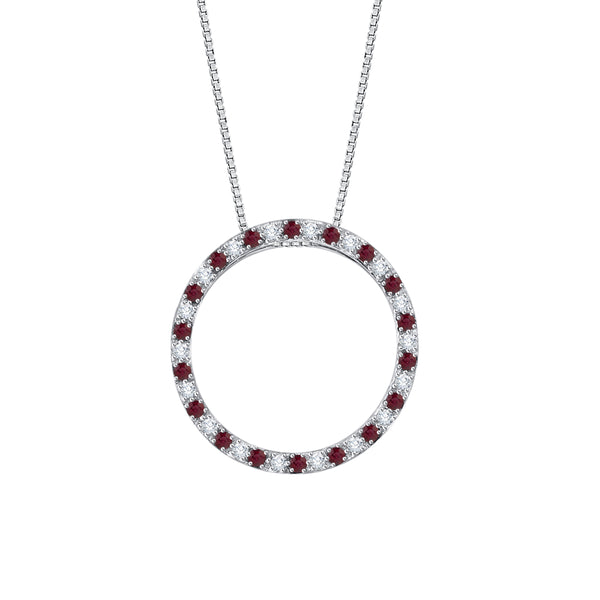 10K White Gold~Ruby