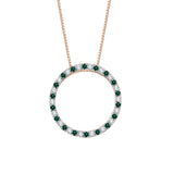 10K Rose Gold~Emerald