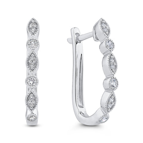 KATARINA 1/4 cttw Diamond Huggie Earrings