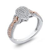 10K White and Rose Gold~IJ | I1/I2