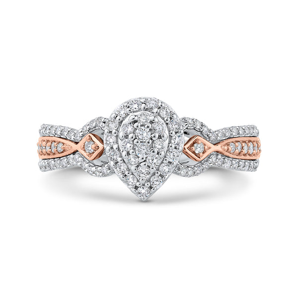 10K White and Rose Gold~IJ | I1/I2