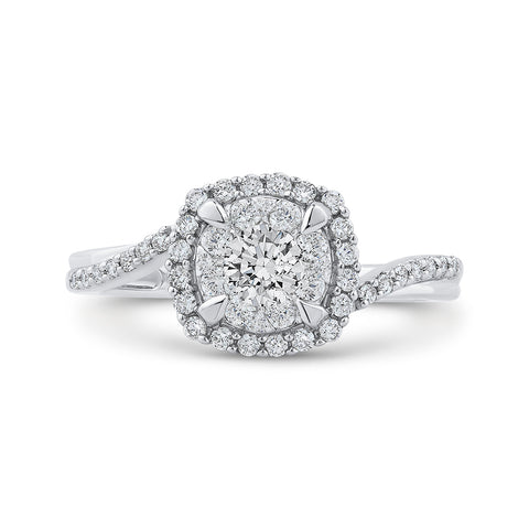 KATARINA 5/8 cttw Diamond Halo Engagement Ring