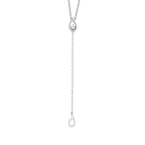 KATARINA Diamond Lariat Fashion Pendant Necklace (1/20 cttw)