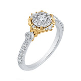 10K White and Rose Gold~IJ | I1