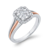 10K White and Rose Gold~IJ | I1/I2