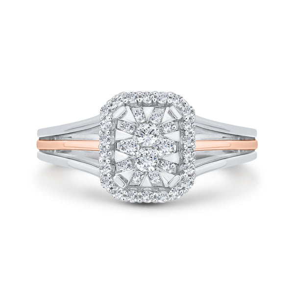 10K White and Rose Gold~IJ | I1/I2