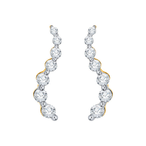 KATARINA Graduated Diamond Drop Journey Earrings (1/2 cttw)