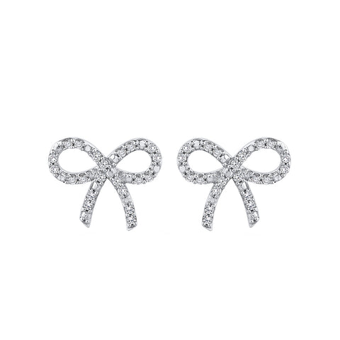 KATARINA Diamond Bow Earrings  (1/3 cttw)