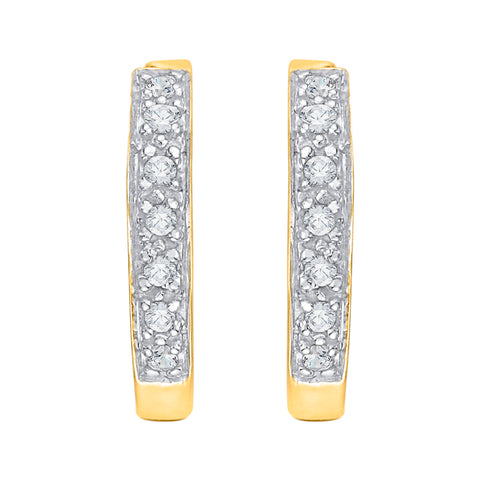 KATARINA Diamond Huggie Hoop Earrings (1/20 cttw)