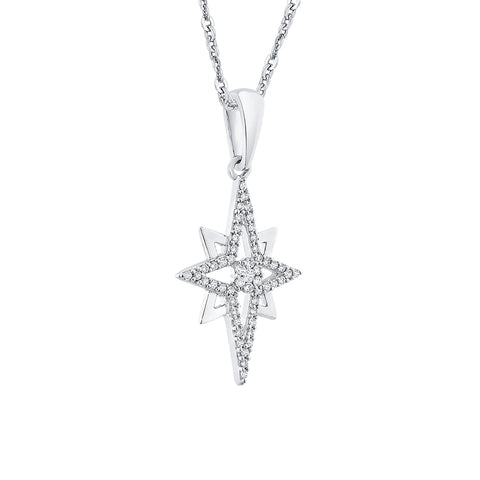 KATARINA Diamond Star Pendant Necklace (1/5 cttw)