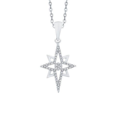 KATARINA Diamond Star Pendant Necklace (1/5 cttw)