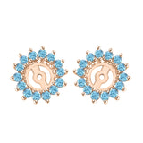 14K Rose Gold~Blue Topaz