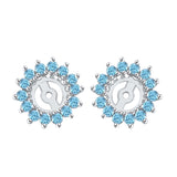 14K White Gold~Blue Topaz