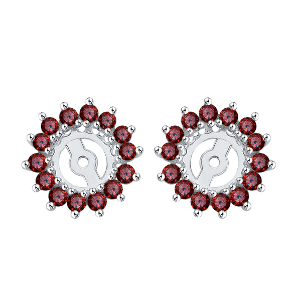 14K White Gold~Garnet