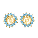 14K Yellow Gold~Blue Topaz