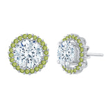 14K White Gold~Peridot, 10K White Gold~Peridot