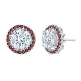 14K White Gold~Garnet, 10K White Gold~Garnet