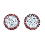 14K White Gold~Garnet, 10K White Gold~Garnet