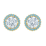 14K Yellow Gold~Blue Topaz, 10K Yellow Gold~Blue Topaz