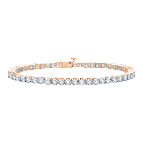 KATARINA 7 cttw Prong Set Lab Grown Diamond Tennis Bracelet in 14k Gold