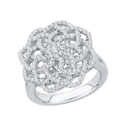 KATARINA 3/4 cttw Lab Grown Diamond Flower Ring in 14k Gold