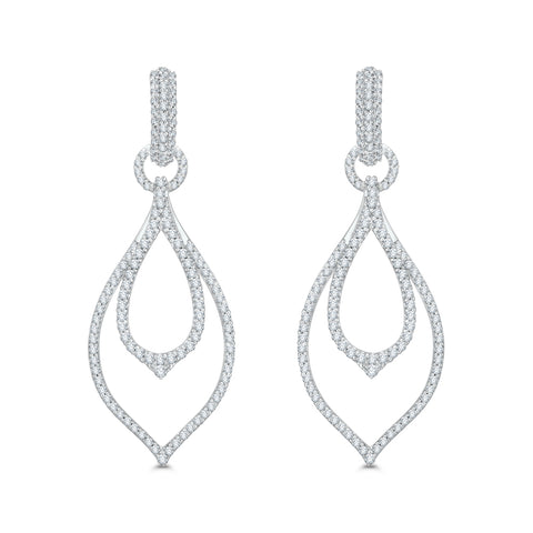 KATARINA 1 1/3 cttw Lab Grown Diamond Dangle Drop Earrings in 14k Gold