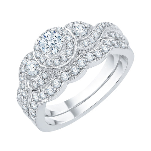 KATARINA 1 cttw Lab Grown Diamond Bridal Ring in 14K Gold