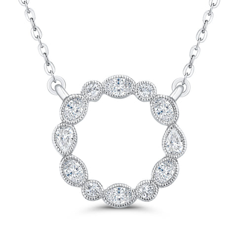 KATARINA 1 1/2 cttw Lab Grown 3 Diamond Engagement Ring in 14K Gold