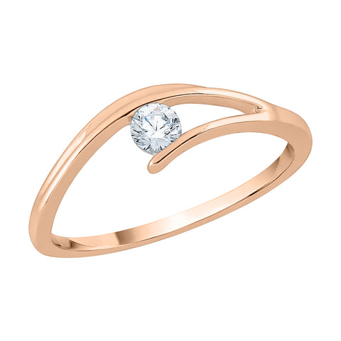 KATARINA 1/8 cttw Diamond Solitaire Fashion Ring