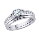 14K White Gold, 10K White Gold, Sterling Silver