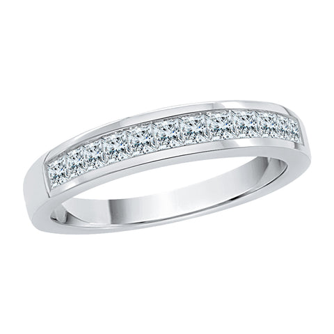 KATARINA Princess Cut Diamond Wedding Band (1/4 cttw, H-I, I2-I3)