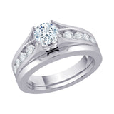 14K White Gold, 10K White Gold, Sterling Silver
