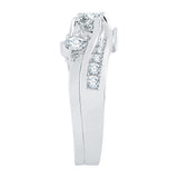 14K White Gold, 10K White Gold, Sterling Silver