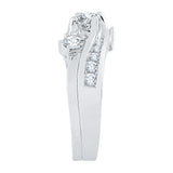 14K White Gold, 10K White Gold, Sterling Silver