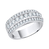 14K White Gold, 10K White Gold, Sterling Silver