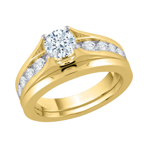 KATARINA 1 cttw Diamond Solitaire Bridal Set