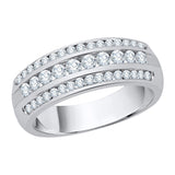 14K White Gold, 10K White Gold, Sterling Silver