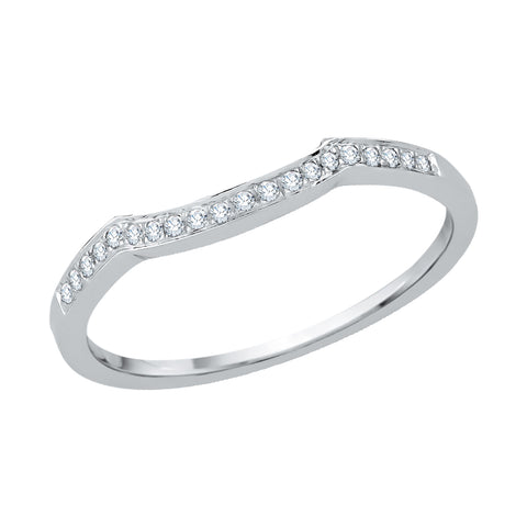 KATARINA 1/20 cttw Diamond Curved Wedding Band