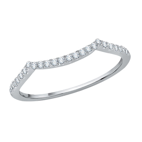 KATARINA 1/5 cttw Diamond Curved Wedding Band