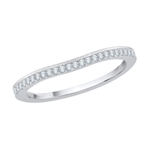 KATARINA 1/8 cttw Diamond  Curved Wedding Band
