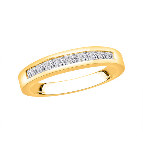 KATARINA 1/2 cttw Princess Cut Diamond Wedding Band