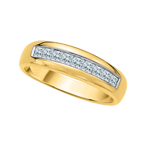 KATARINA 3/4 cttw Princess Cut Diamond Wedding Band