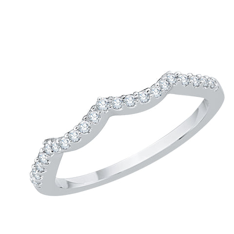 KATARINA 1/6 cttw Diamond Curved Wedding Band