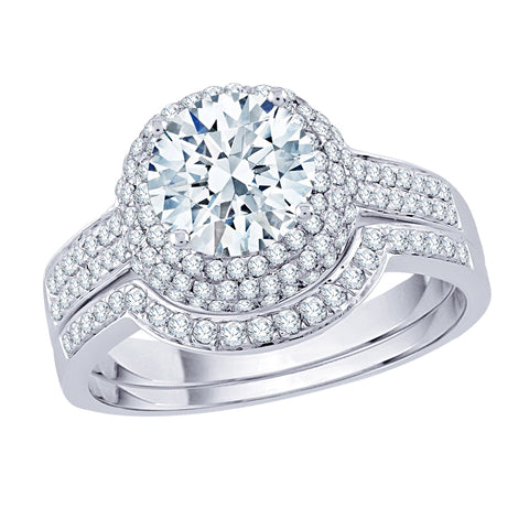 KATARINA Diamond Triple Halo Bridal Set (1 1/3 cttw, J-K, SI2-I1)