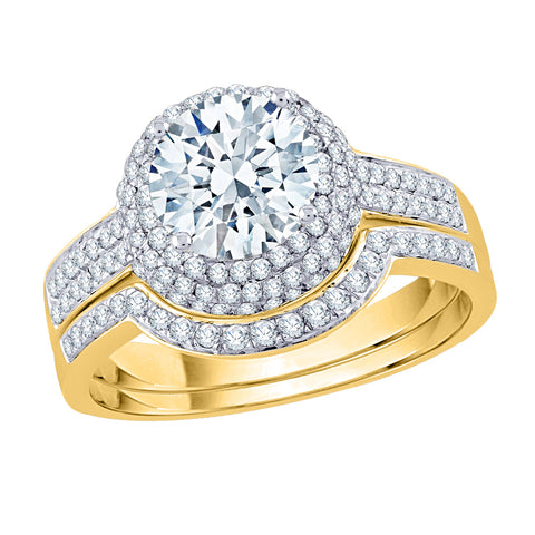 KATARINA Diamond Triple Halo Bridal Set (1 1/3 cttw, J-K, SI2-I1)