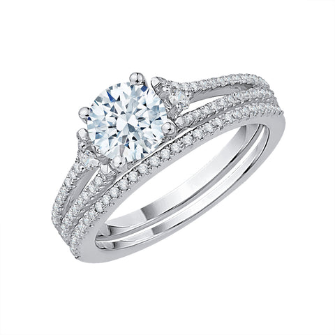 KATARINA Diamond Split Shank Bridal Set (1 1/4 cttw, J-K, SI2-I1)