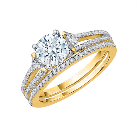 KATARINA Diamond Split Shank Bridal Set (1 1/4 cttw, J-K, SI2-I1)